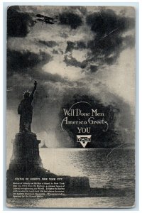 c1910's State Of Liberty New York City NY Reception Of Returning Troops Postcard