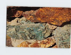 Postcard A Beautiful Specimen Of Copper Ore in Yerington Nevada USA