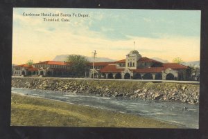 TRINIDAD COLORADO SANTA FE RAILRAD DEPOT TRAIN STATION VINTAGE POSTCARD