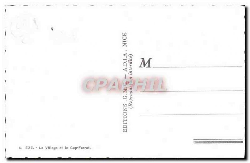 Modern Postcard Eze Village and Cap Ferrat