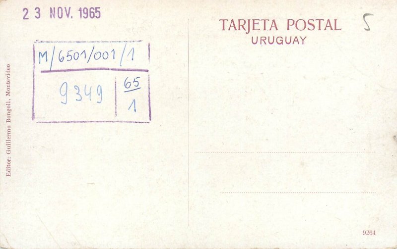 Uruguay Montevideo Pocitos Avenida Brasil tramway old postcard