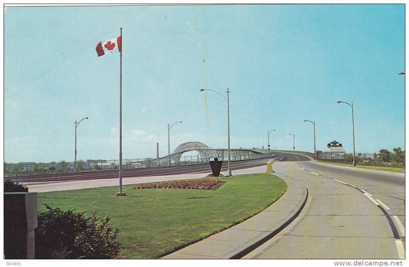 View From The Canadian Approach To The Bluewater Bridge, Linking Port Huron, ...