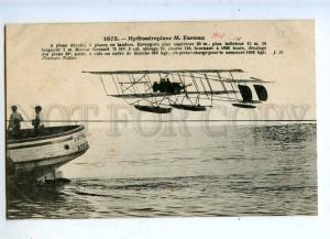 205466 FRANCE AVIATION Farman hydroplane Hauser #1673 old