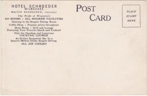Hotel Schroeder - Milwaukee WI, Wisconsin - WB