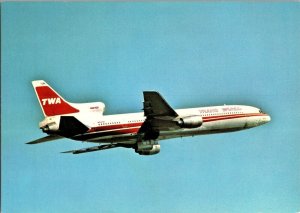 L1011 Tri Star Aircraft TWA Postcard I63
