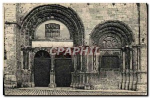 Old Postcard Avallon door of & # 39Eglise Saint Lazare