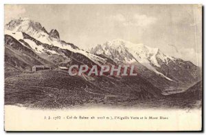 Old Postcard Col De Balme l & # 39Aiguille Green and Mont Blanc