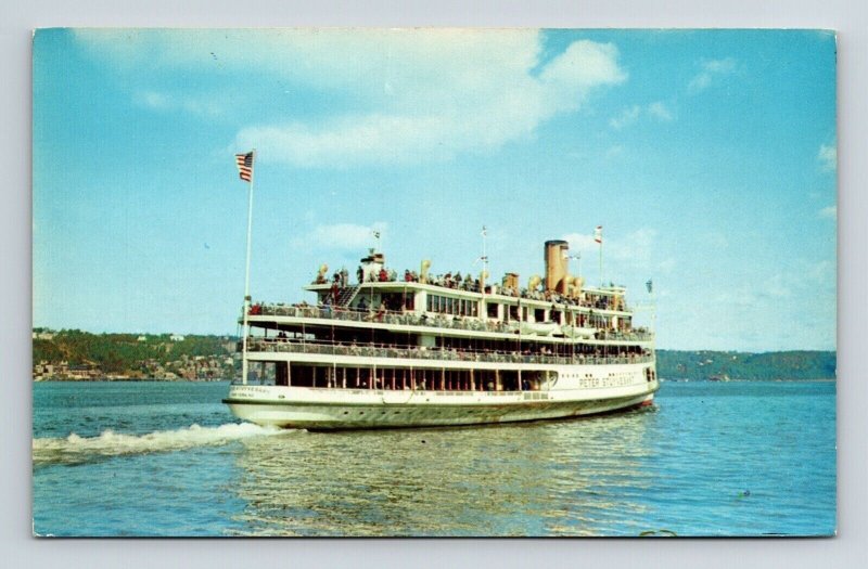 Hudson River Day Line Steamer Peter Stuyvesant Postcard UNP VTG Dexter Unused 