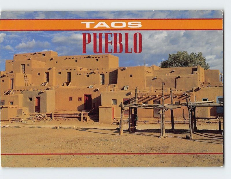 Postcard Taos Pueblo, New Mexico