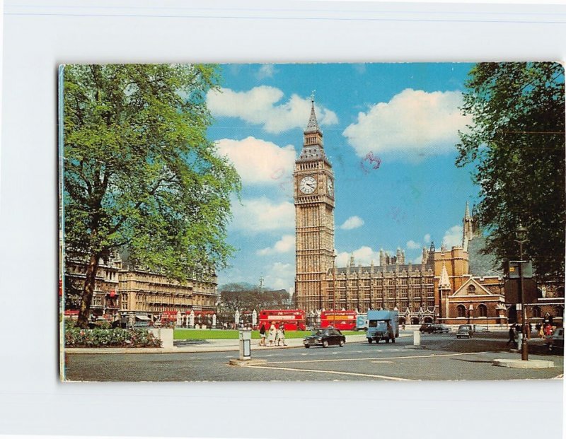 Postcard Big Ben & Parliament Square, London, England