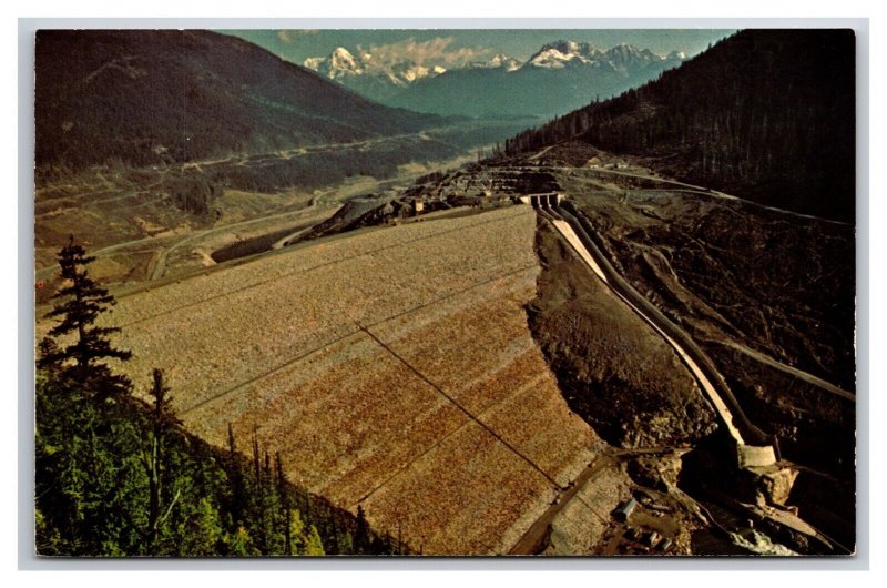 Mica Dam Revelstoke British Columbia Canada UNP Chrome Postrcard P28