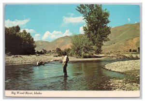 Big Wood River Idaho Postcard Continental View