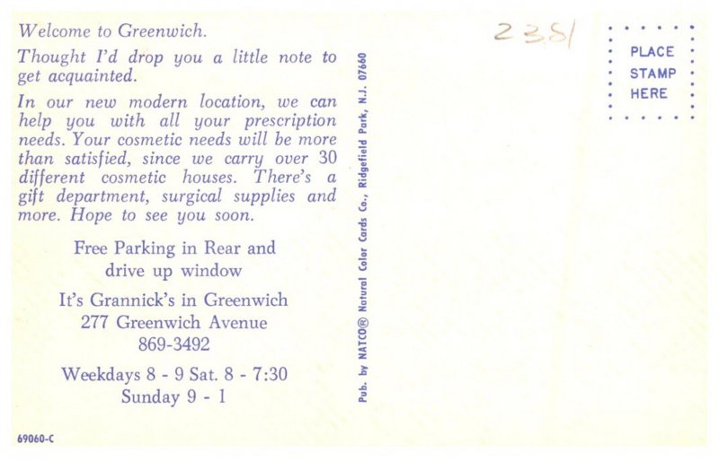 New York  Greenwich  Grannick's Pharmacy
