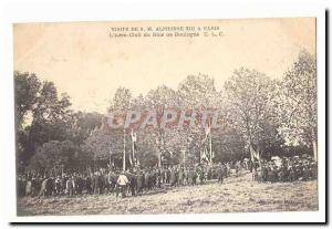 Tour 11 S M Alfonso XIII in Paris Old Postcard L & # 39Aero Club Bois de Boul...