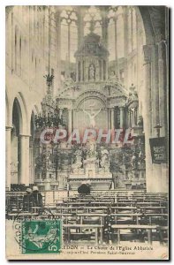 Old Postcard The Abbey Church Choir Redon