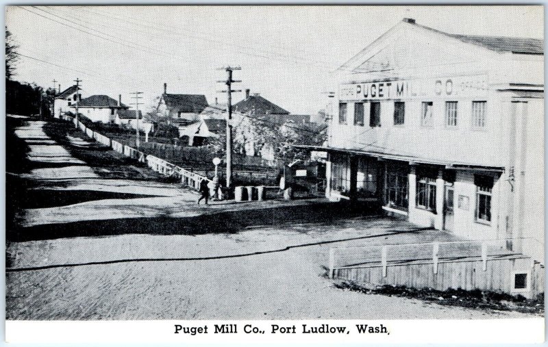 c1960s Port Ludlow WA Puget Mill Co Milltown Hood Canal Sawmill Photo Repro A145