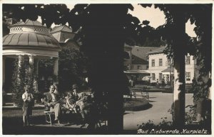 Czech Republic Bad Liebwerda Kurplatz Lázně Libverda Vintage RPPC 04.19