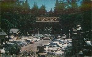 California Russian River Postcard Rio Nido Resort autos 1950s Roberts 21-12455