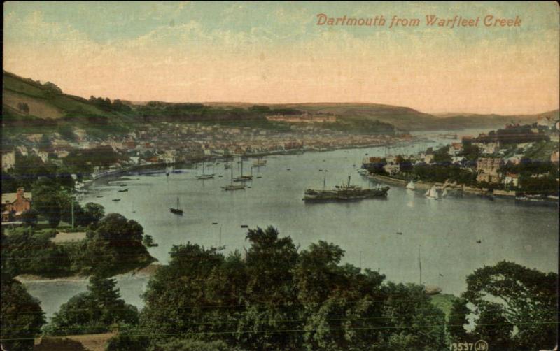 Dartmouth From Warfleet Creek c1910 Postcard