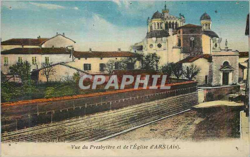 CPA vue du Presbytere et de l'Eglise d'Ars (Ain)