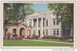 North Carolina Shelby East Entrance Cleveland County Court House Showing Arte...