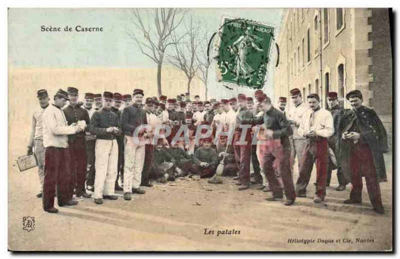 Old Postcard Army Potatoes