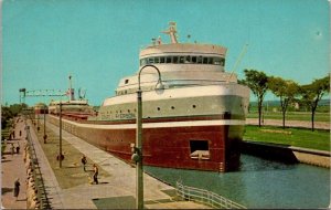 Michigan Sault Ste Marie The Soo Locks Edward L Ryerson Ore Carrier