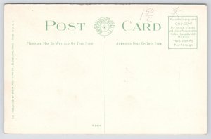 Cleveland Ohio~Public Square West~Trolley Stop~Fountain~1920s Postcard