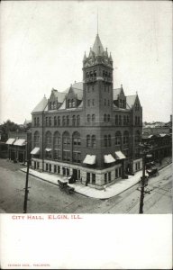 Elgin Illinois IL City Hall Town Hall 1900s-10s Postcard