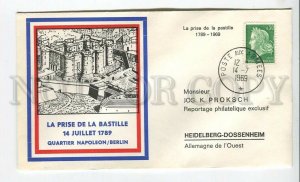 448495 France 1969 year anniversary of storming of bastille military mail