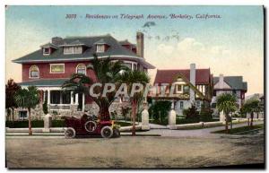 Old Postcard Residences On Telegraph Avenue Berkeley California