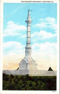 Postcard MONUMENT SCENE Yorktown Virginia VA AO8017