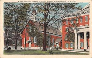 Winston Salem North Carolina Salem College Moravian Church Postcard J59182