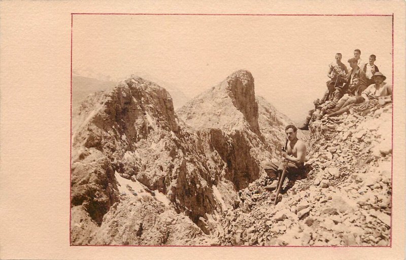 Austria Alpine mountaineers photo postcard mountain climbers alpinism