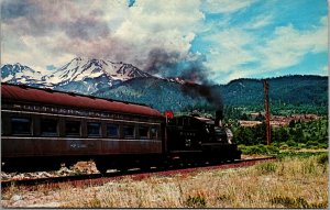 Vtg The McCloud Steam Train Old No. 25 Mt Shasta McCloud California CA Postcard