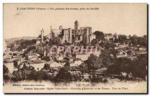 Postcard Ancient Ruins Chauvigny Vue Generale Des Taking South East