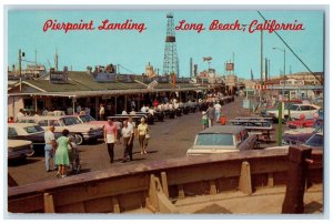 c1950 Pier Point Landing Restaurant Fishing Boat Docking Long Beach CA Postcard