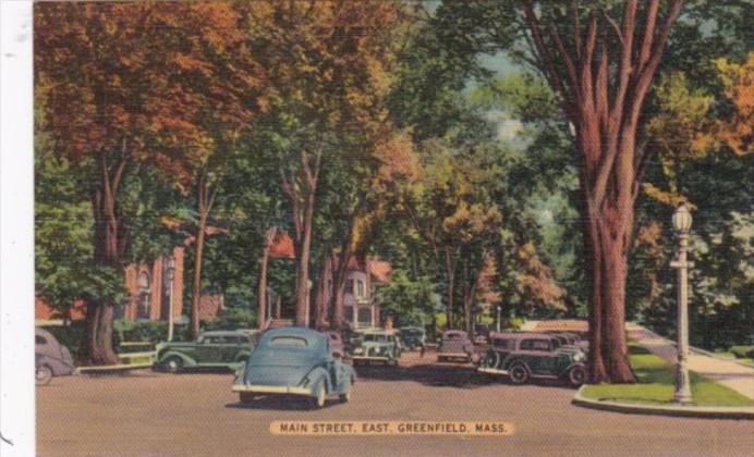 Massachusetts Greenfield Main Street Looking East