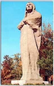 Postcard - Black Hawk Statue, Eagle's Nest Bluff, Lowden State Park, Illinois