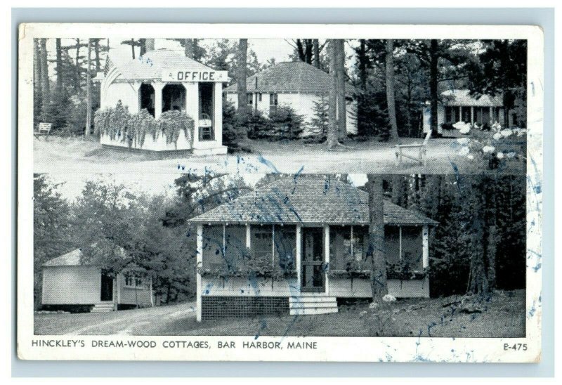 1920s Hinckley's Dream-Wood Cottages, Bar Harbor, Maine Postcard F74 