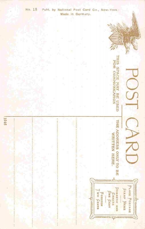 Williamsburg Bridge New York City 1910c postcard