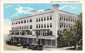 E41/ St Petersburg Florida Fl Postcard c1910 Hotel Poinsettia Automobiles