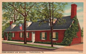 Vintage Postcard James Monroe Law Public Office Building Fredericksburg Virginia