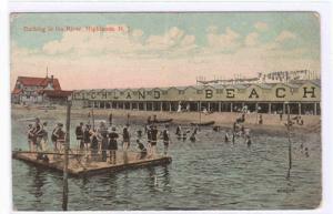 Bathing River Raft Highland Beach Highlands New Jersey 1910c