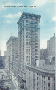 Birdseye Chicago Illinois Majestic Theater C-1910 Postcard 12924