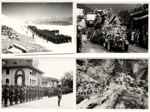 MILITARY PHOTOS IN ALPS, SWITZERLAND & FRANCE 150 REAL PHOTOS (L5871)