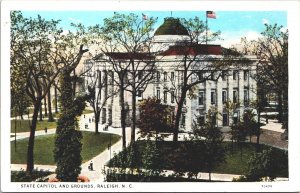 USA State Capital And Grounds Raleigh North Carolina Vintage Postcard 05.29