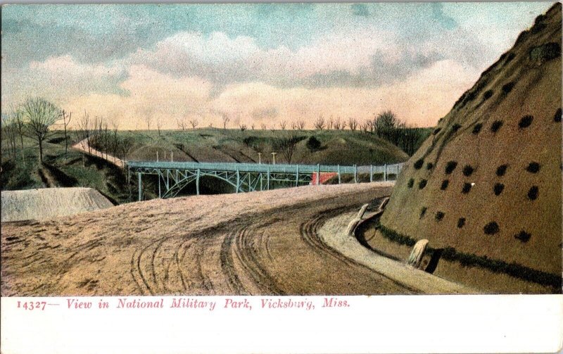 View in National Military Park, Vicksburg MS Undivided Back Vintage Postcard L41