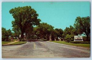 Leavenworth Kansas Postcard Main Entrance Fort Home Army Command c1960 Unposted