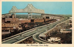 New Mississippi River Bridge, New Orleans, La. Vintage Postcard